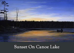 sunset on canoe lake