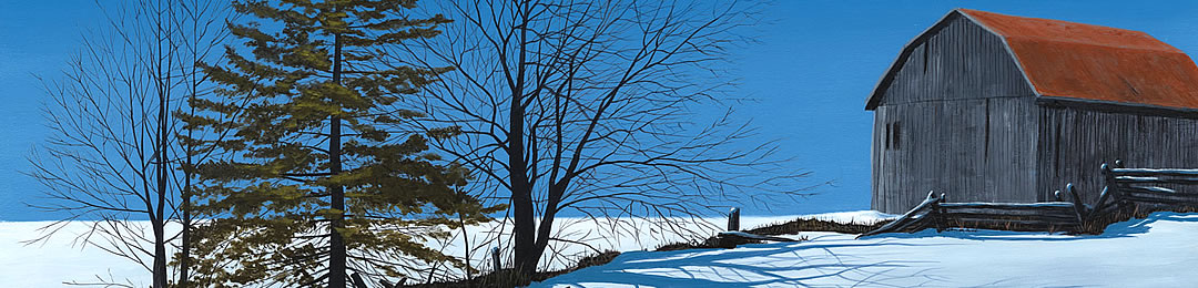 winter painting northern ontario, muskoka